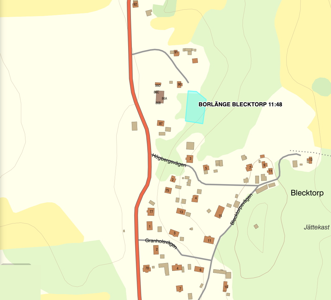 Karta över Bomsarvet 11:48, Borlänge